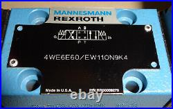 Rexroth 4WE6E60/EW110N9K4 Directional Valve Hydraulic 120V 60Hz NEW