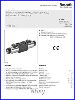 Rexroth 4WE6Y60/EG24N9K4 Hydraulic Solenoid Valve Coil 24V DC