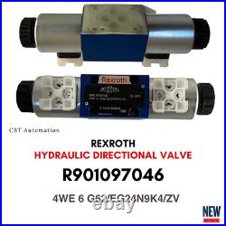 Rexroth R901097046 Hydraulic Directional Valve 4WE 6 G62/EG24N9K4/ZV
