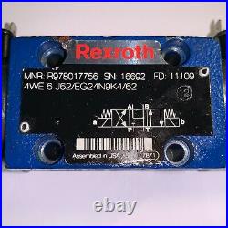 Rexroth R978017756 Hydraulic Directional Valve (#4WE-6-J62/EG24N9K4/62)