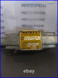 Rivett Hydraulic Directional Control Valve 3000 PSI 115v 6551-02-T-41 Pallet 888