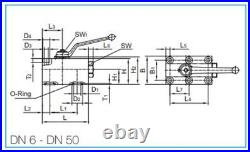 Rotelmann DN25 M10 PN400 Hydraulic Ball Valve 2-Way 1 Manifold Germany