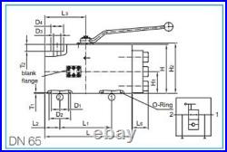 Rotelmann DN25 M10 PN400 Hydraulic Ball Valve 2-Way 1 Manifold Germany