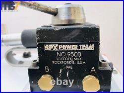 Spx Power Team P460d Hydraulic Hand Pump 4 Way Valve For Double Acting Cylinder