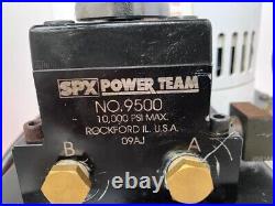 Spx Power Team Pe462 Electric Hydraulic Pump/ Power Pack 4 Way Valve 230v