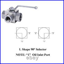 Taixin 3way Hydraulic Ball Valve 3/4 inch NPT Female Hydraulic Valve 5800PSI