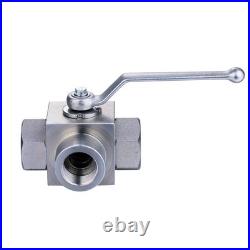 Taixin 3way Hydraulic Ball Valve 3/4 inch NPT Female Hydraulic Valve 5800PSI