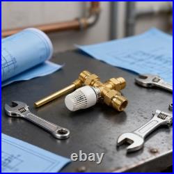 Three Way 1 Inch Hydraulic Diverter Valve with Built In Temperature Sensor