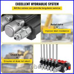 Uimoso Hydraulic Spool Valve, 6 Spool, 11 GPM Flow Control
