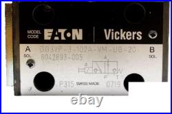 Vickers DG3VP-3-102A-VM-UB-20 Hydraulic Directional Control Valve 115v-ac