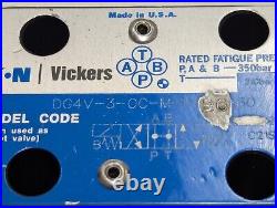 Vickers Hydraulic DG4V-3-OC-M-U-B6-60 Directional Control Double Solenoid Valve