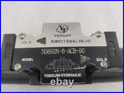 Yongjin Hydraulic Ns692n-6-acb-50 Directional Valve Volt. Ac 110v, Fast Shipping