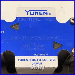 Yuken DSG-01-3C2-A100-50 4/3 Way Closed Center Hydraulic Directional Valve 100V